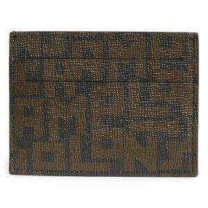 NWT Longchamp Le Pliage LGP Leather Card Case BLACK KHAKI Made in FRANCE AUTHNTC